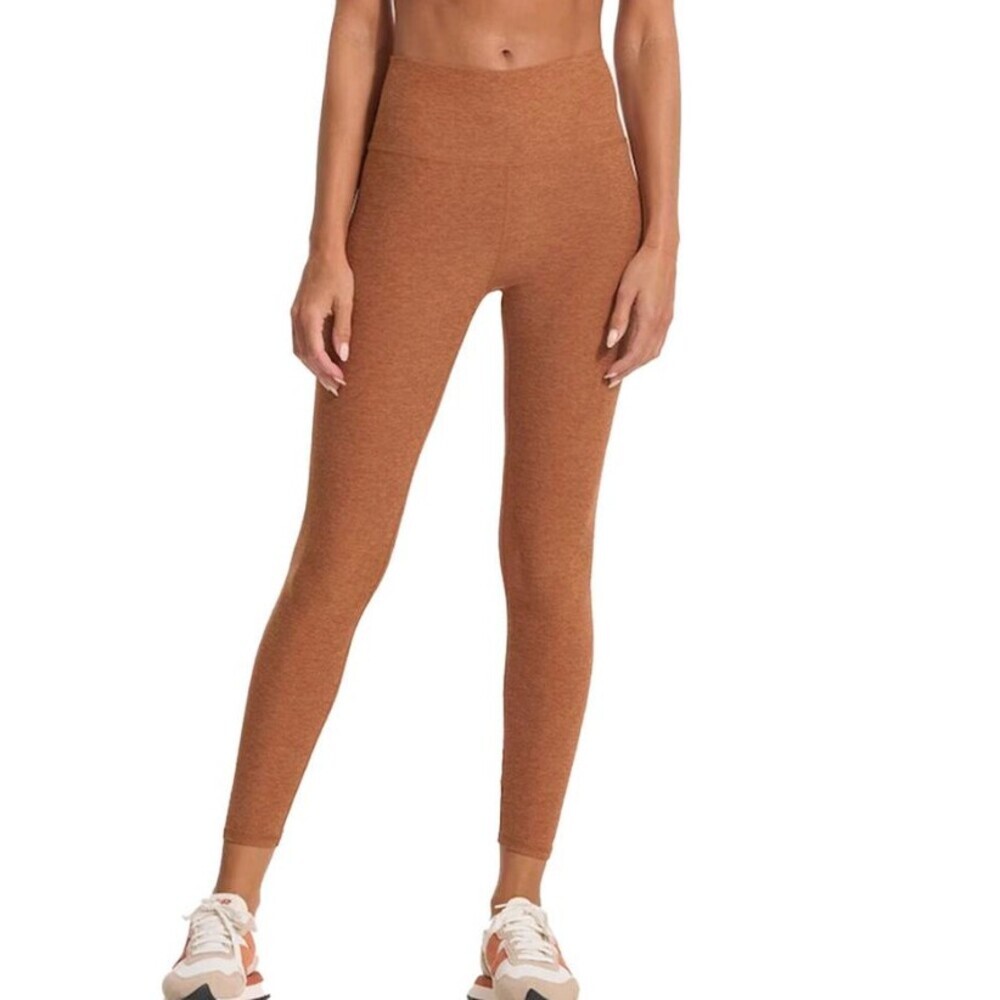 Vuori Clean Elevation Leggings in Palo Santo Heather Orange Size Large